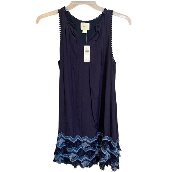 NWT Maeve Anthropologie Festivity Embellished Swing Dress Size 2 - Picture 2 of 11